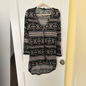 Asymmetric cute sweater dress